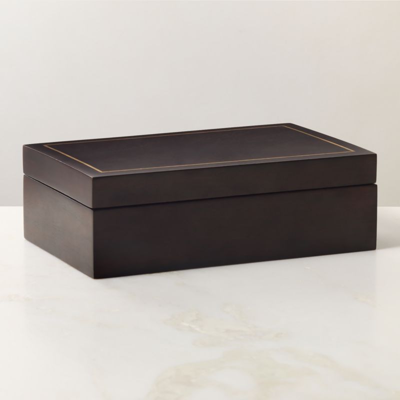 Ledger Acacia Wood Storage Box by Todd Snyder - image 5 of 7