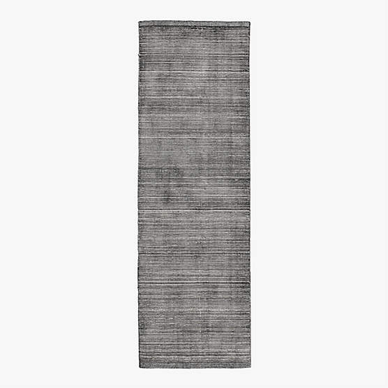 Leera Handloomed Black Performance Runner Rug 2.5'X8'