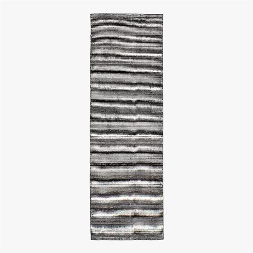 Leera Handloomed Black Performance Runner Rug 2.5'X8'