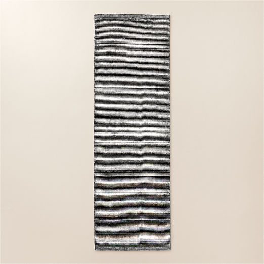 Leera Handloomed Black Performance Runner Rug 2.5'X8'