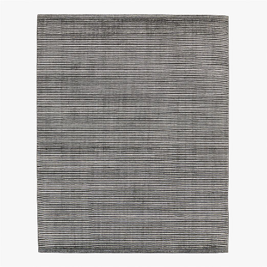 Leera Handloomed Black Performance Area Rug 6'X9'