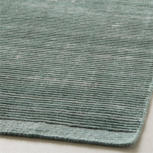 Leera Handloomed Dark Green Performance Area Rug 6'x9'