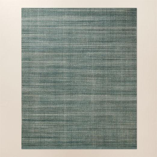 Leera Handloomed Dark Green Performance Area Rug
