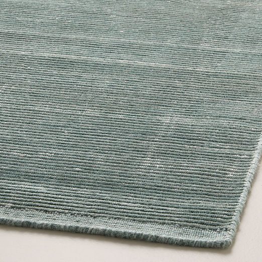 Leera Handloomed Dark Green Performance Runner Rug 2.5'x8'