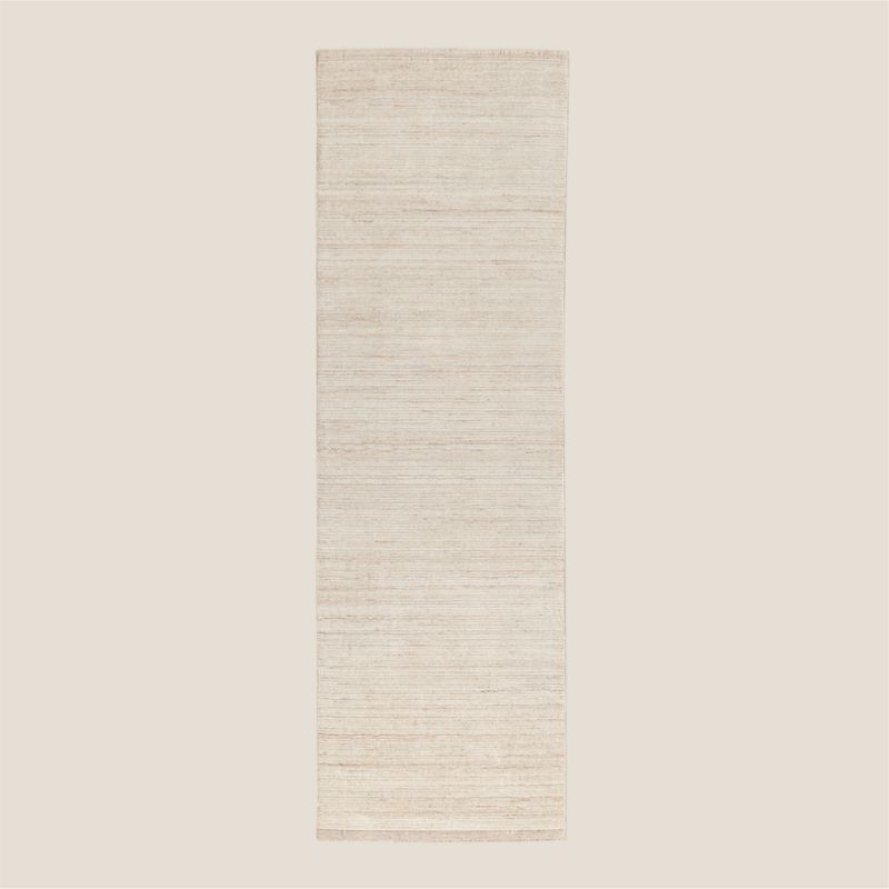 View Leera Handloomed Warm White Performance Runner Rug 2.5'X8' details