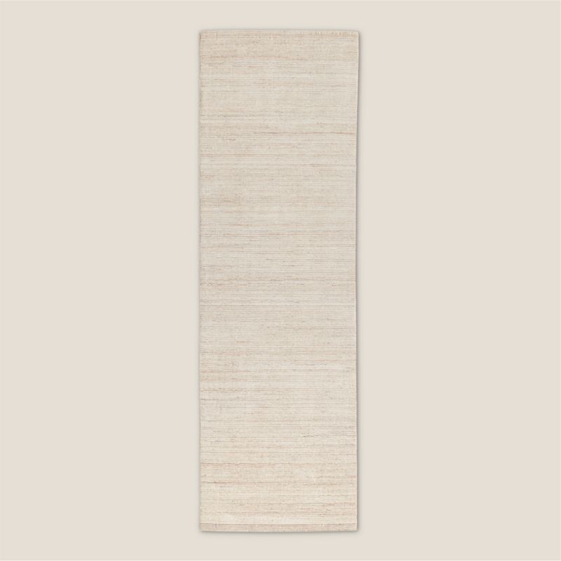 View Leera Handloomed Warm White Performance Runner Rug 2.5'X8' details