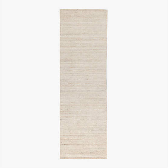 Leera Handloomed Warm White Performance Runner Rug 2.5'X8'