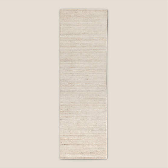 Leera Handloomed Warm White Performance Runner Rug 2.5'X8'
