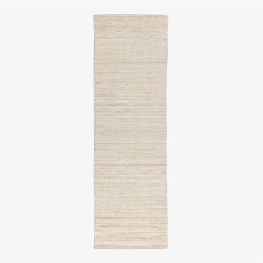 Leera Handloomed Warm White Performance Runner Rug 2.5'X8'