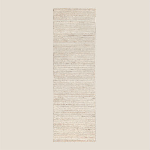 Leera Handloomed Warm White Performance Runner Rug 2.5'X8'