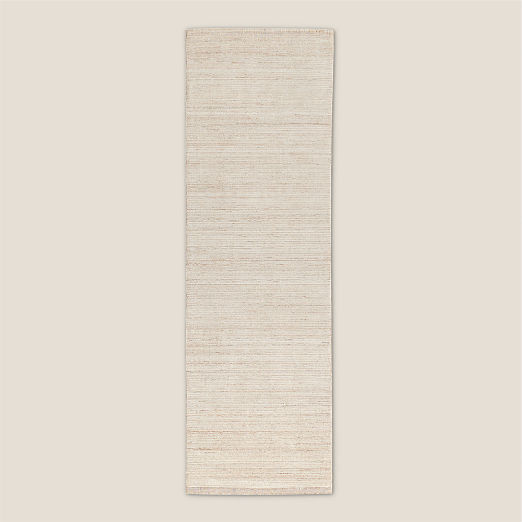 Leera Handloomed Warm White Performance Runner Rug 2.5'X8'