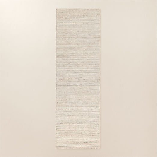 Leera Handloomed Warm White Performance Runner Rug 2.5'X8'
