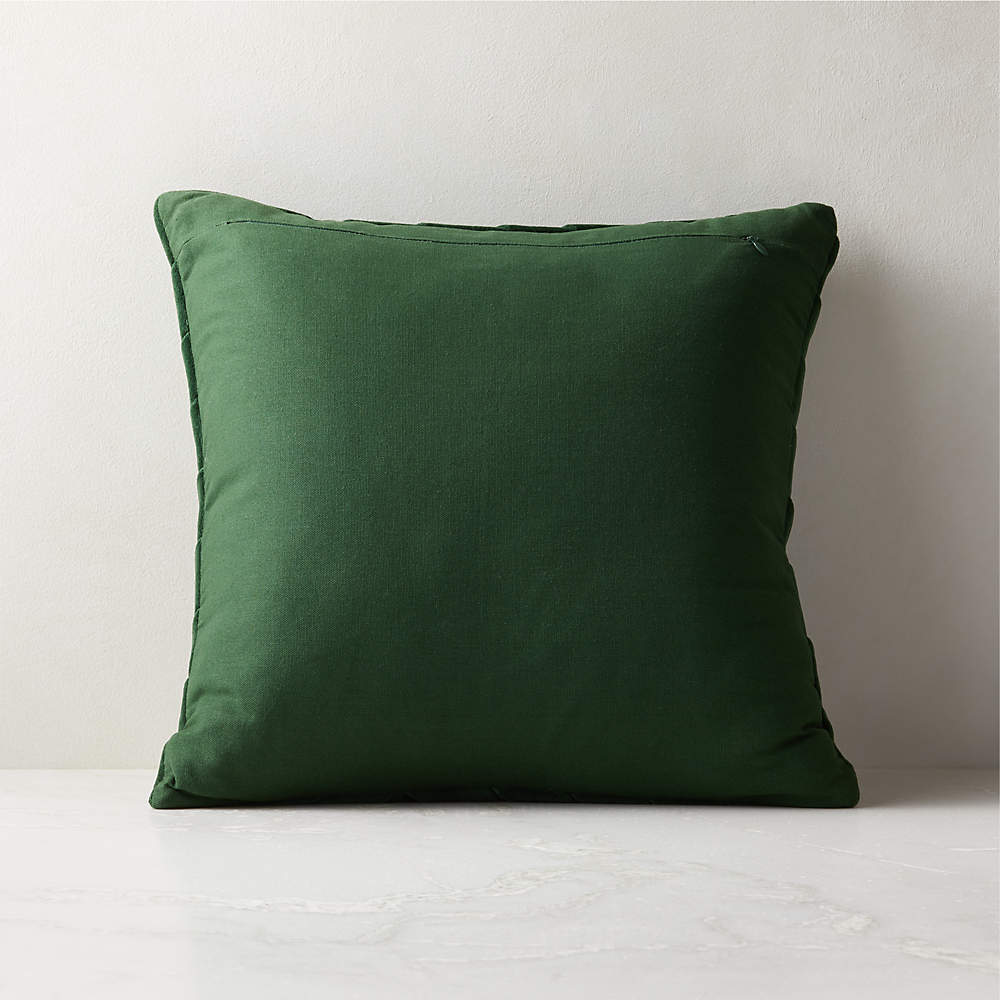 Emerald green velvet lumbar clearance pillow