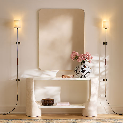 Leggero Champagne Pole Plug-In Wall Sconce Set of 2 by goop