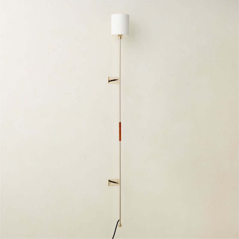 Leggero Champagne Pole Plug-In Wall Sconce by goop - image 5 of 13