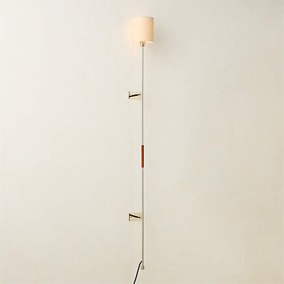 Leggero Champagne Pole Plug-In Wall Sconce by goop