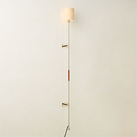 Leggero Champagne Pole Plug-In Wall Sconce by goop