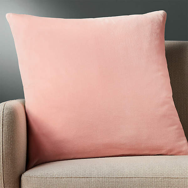 blush pink velvet cushions