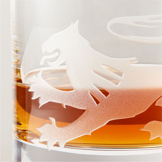 Lejon Sandblasted Double Old-Fashioned Glass by Ackerman