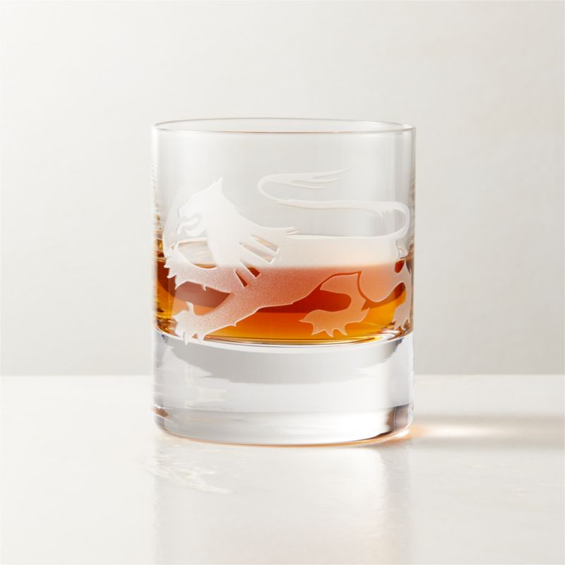 Lejon Sandblasted Double Old-Fashioned Glass by Ackerman - image 0 of 3