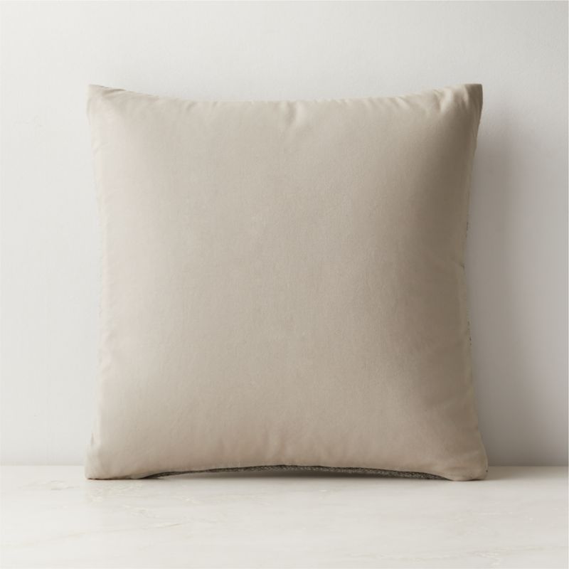 Lekki Linen Grey Throw Pillow with Feather-Down Insert 20" by Ackerman - image 1 of 4