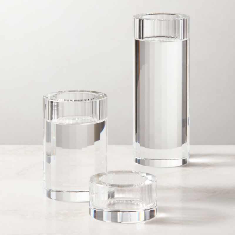 View Lena Crystal Tealight Candle Holders Set of 3 details