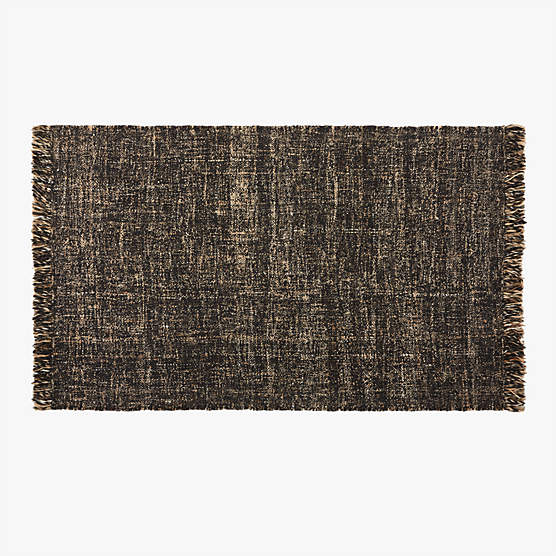Well Woven Lebbiah Natural & Black Color Hand-Woven Chunky-Textured Jute  Tribal Geometric Area Rug 5x7 (5' x 7'6) 