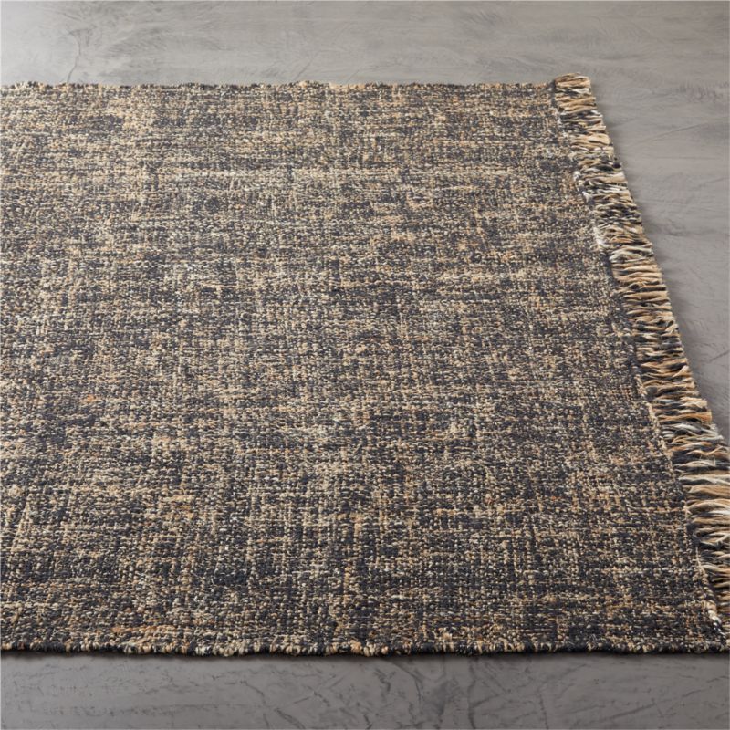 Leno Black Handwoven Jute Rug CB2 Canada