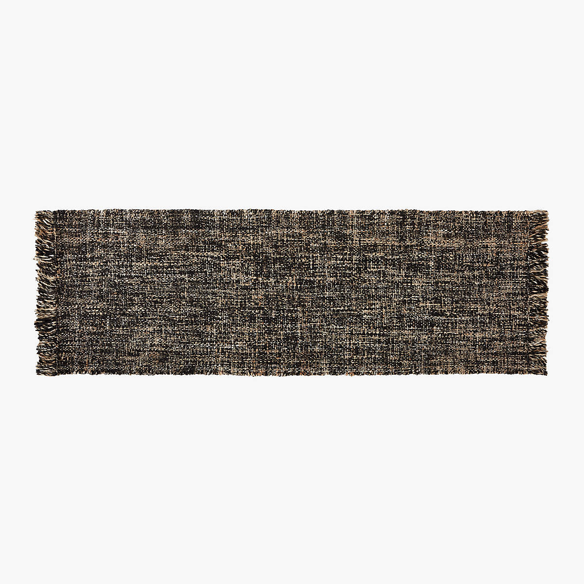 Leno Black Handwoven Jute Runner 2.5'x8' + Reviews CB2 Canada