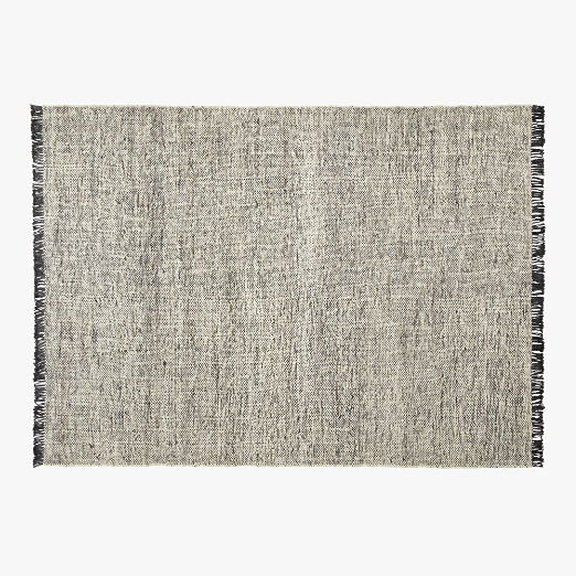 Leno Black and White Jute Area Rug 10'x14'