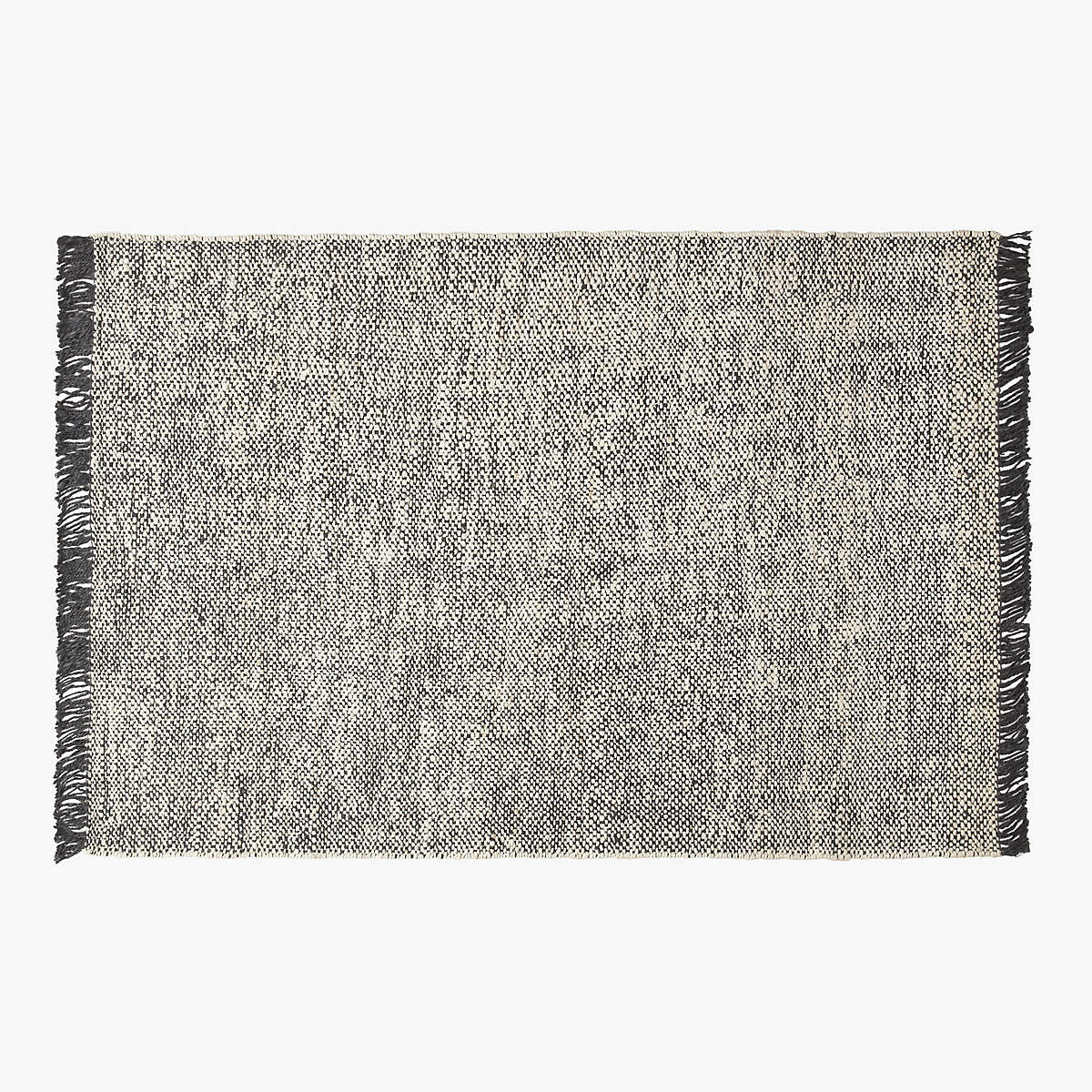 Leno Black and White Jute Area Rug 6'x9' + Reviews CB2 Canada