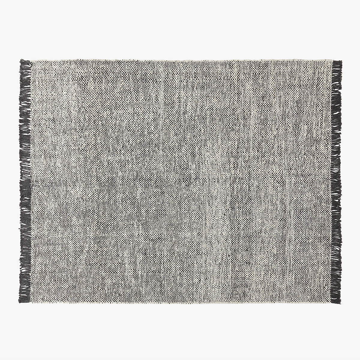 Leno Black and White Jute Area Rug 8'x10' + Reviews CB2