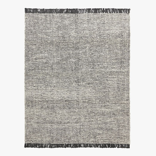 Leno Black and White Jute Area Rug 10'x14'