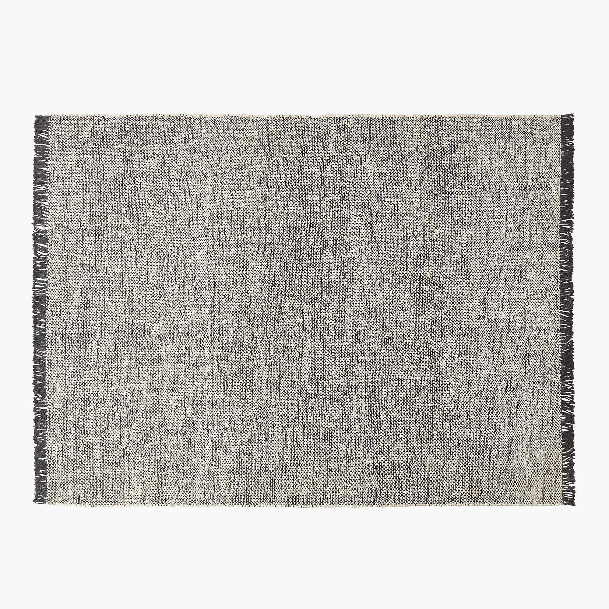 Leno Black and White Jute Area Rug 9'x12' + Reviews CB2