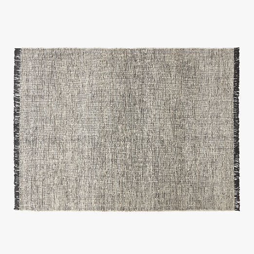 Leno Handwoven Black and White Jute Area Rug 9'x12'