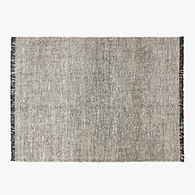 Lousa Handloomed Black and White Wool Area Rug 8'x10' + Reviews