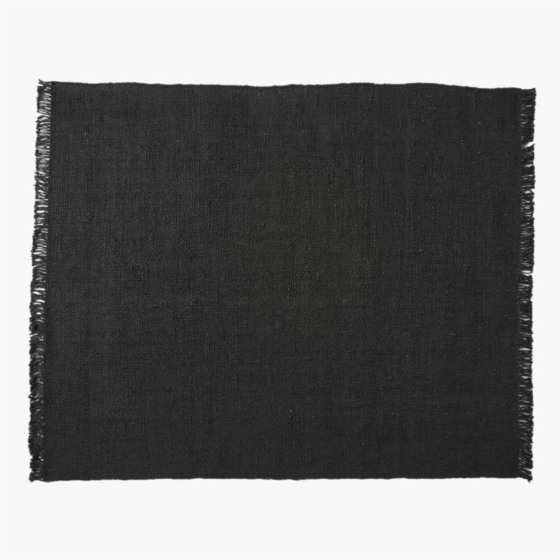 Leno Handwoven Black Jute Area Rug 8'x10' CB2 Canada