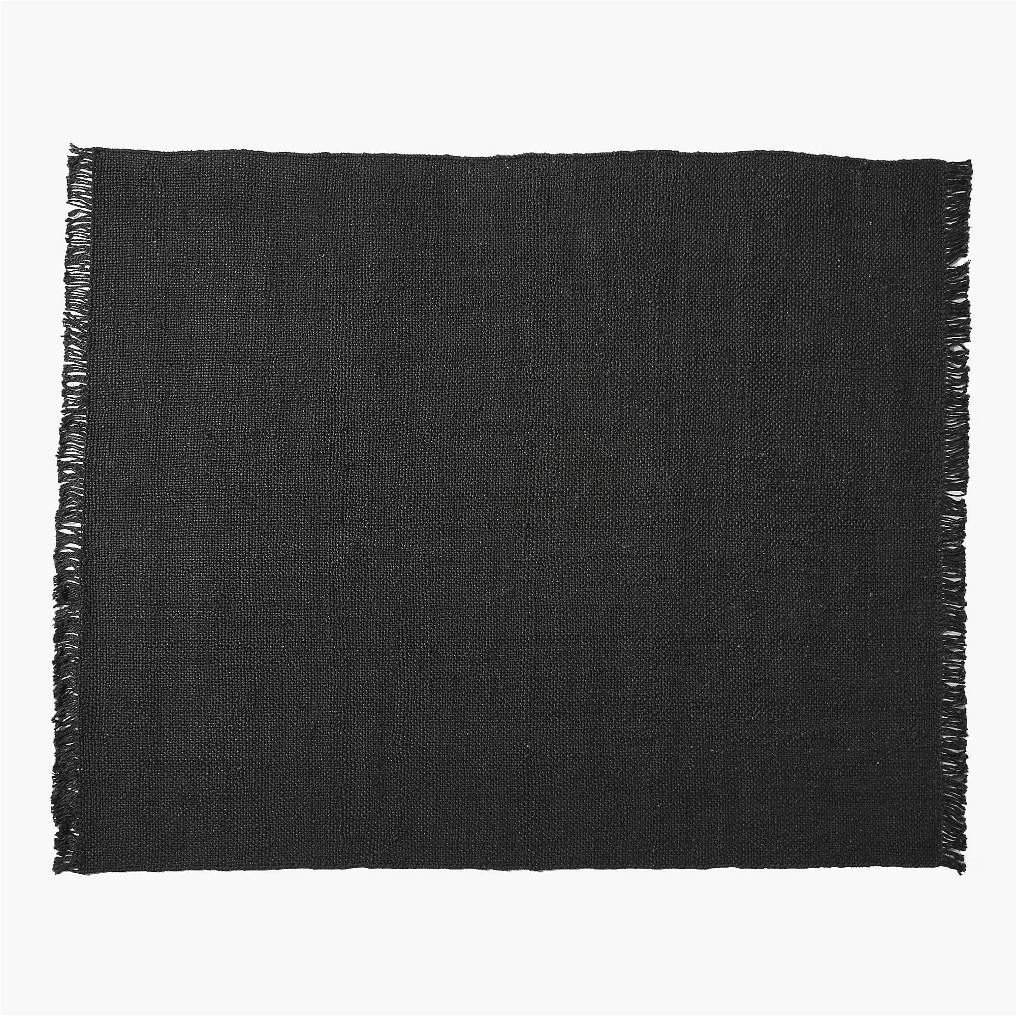 Leno Handwoven Black Jute Area Rug 5'x8' + Reviews CB2