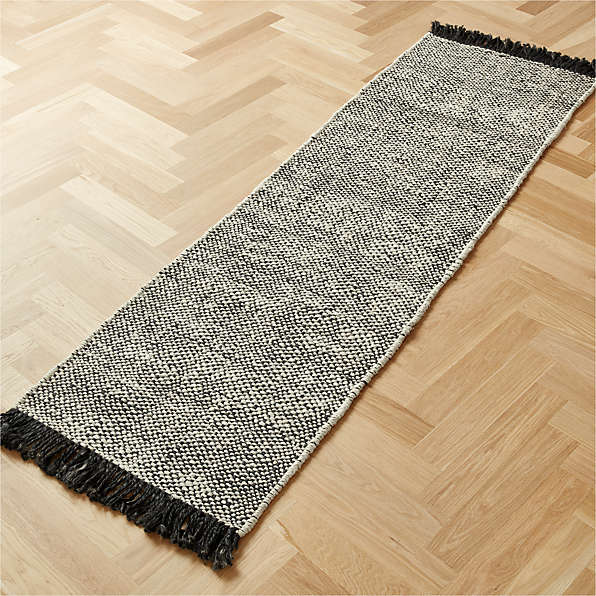 Magical Abstract Pattern Hemp Runner Rugs, Black and off White Jute Stair  Runner Carpet 2.5 X 20 Ft, Bohemian Jute Kitchen Runner Capet 3X8 