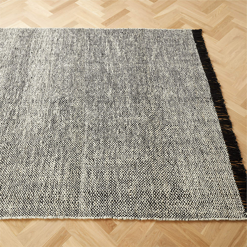 Black and White Jute Area Rug 8'x10' + Reviews | CB2