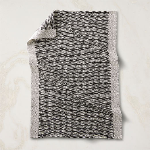Leno Black and White Dish Towel