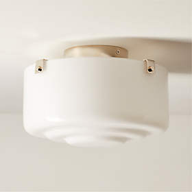 ariel fluted marble flush mount light