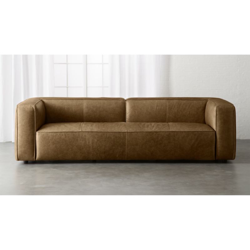 Lenyx Extra Large Leather Sofa Cb2