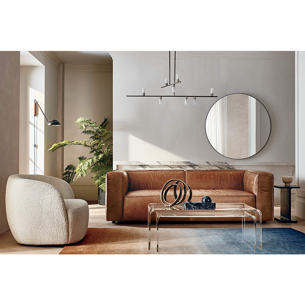 Infinity Black Round Wall Mirror 36 + Reviews | CB2