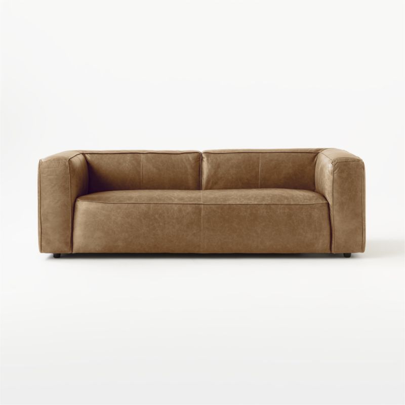 Cb2 lenyx deals leather sofa