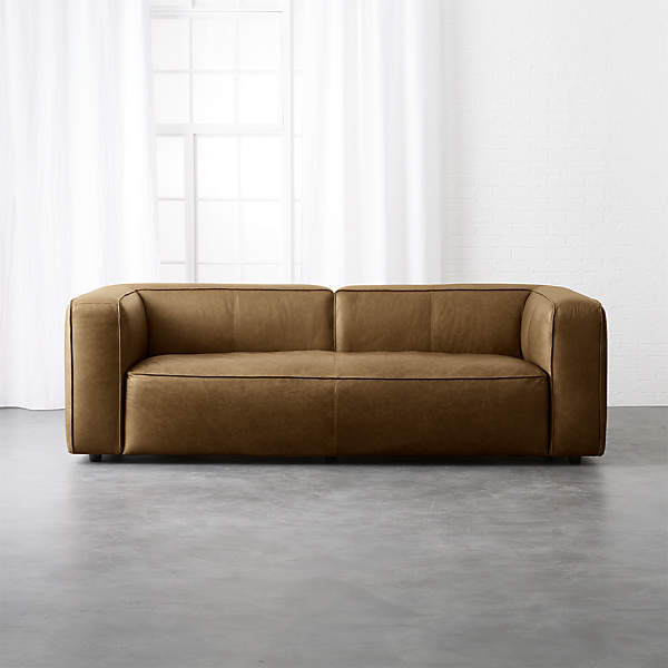 Lenyx Leather Sofa Reviews Cb2, Saddle Leather Furniture