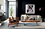 Noelie Rattan Lounge Chair with Black Cushion | CB2