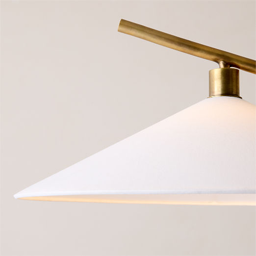 Leo 2-Light Aged Brass Pendant Light