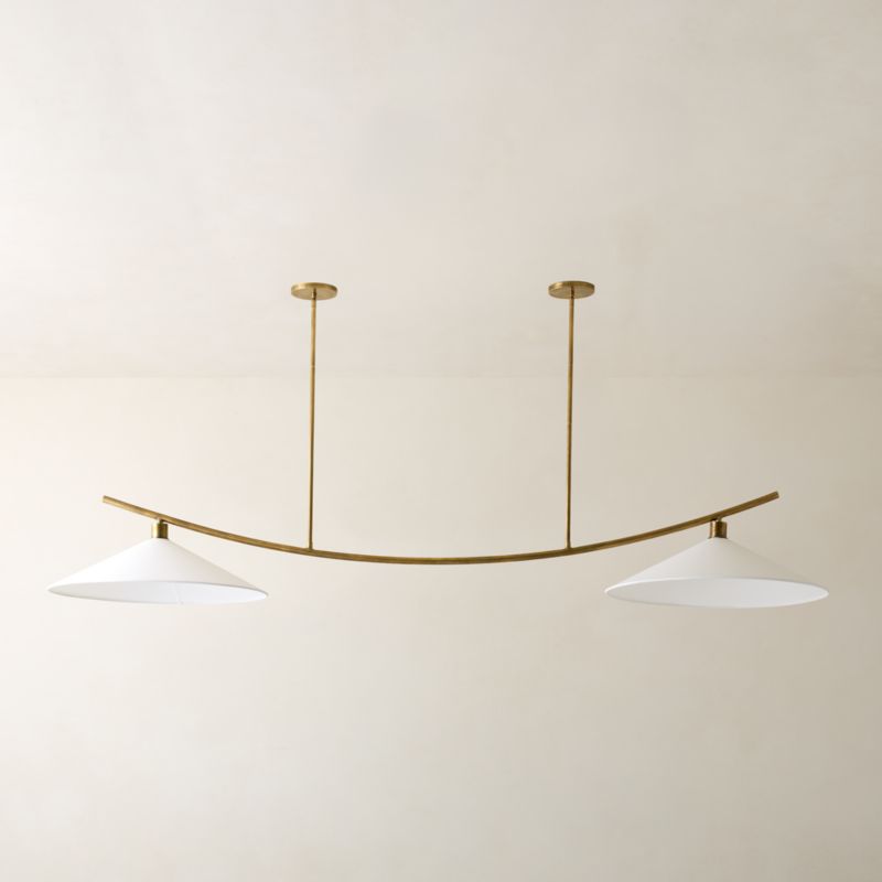 Leo 2-Light Aged Brass Pendant Light - image 3 of 5