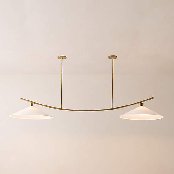Leo 2-Light Aged Brass Pendant Light